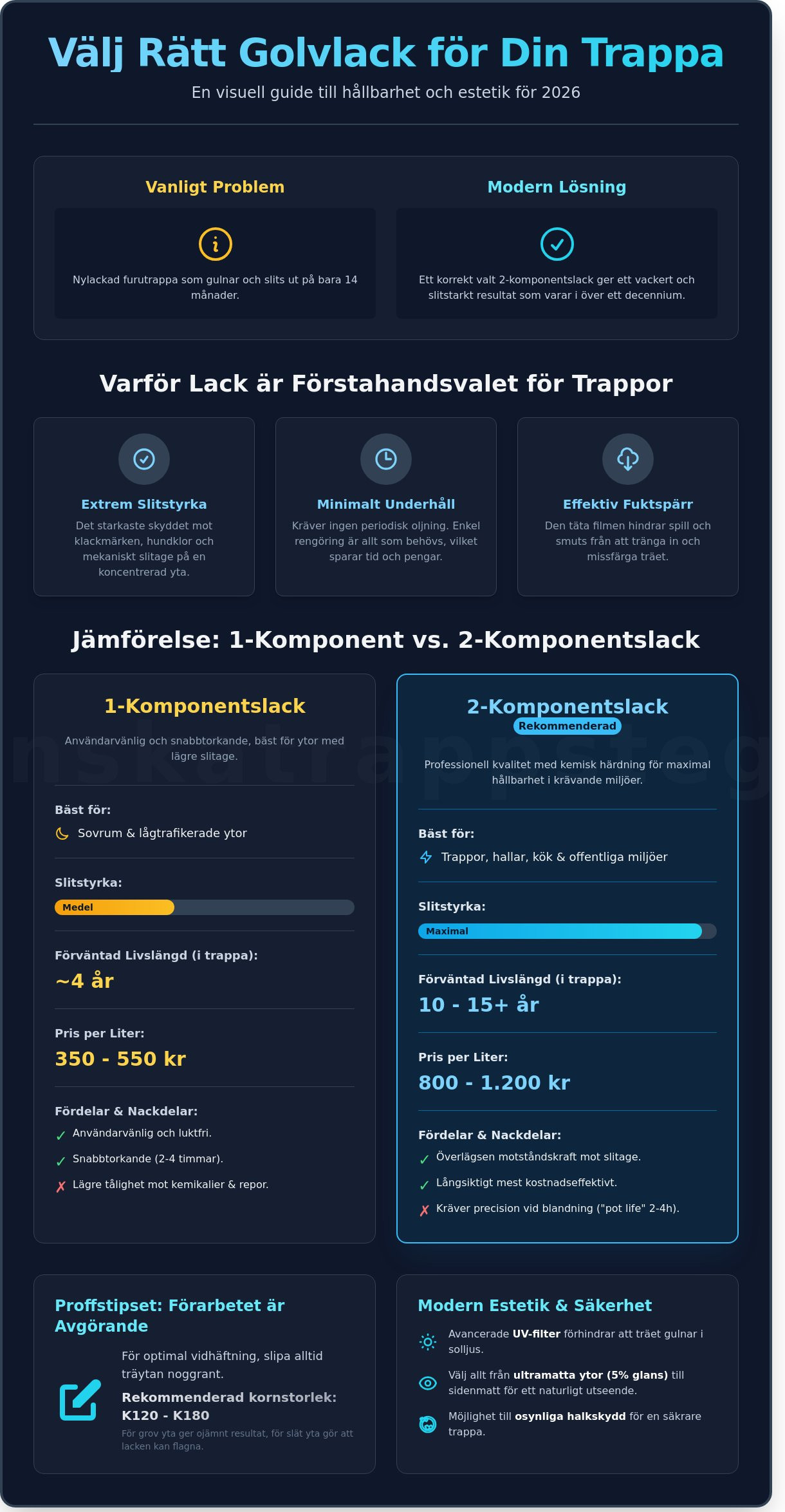 Golvlack för trappor och golv: En komplett guide och jämförelse 2026